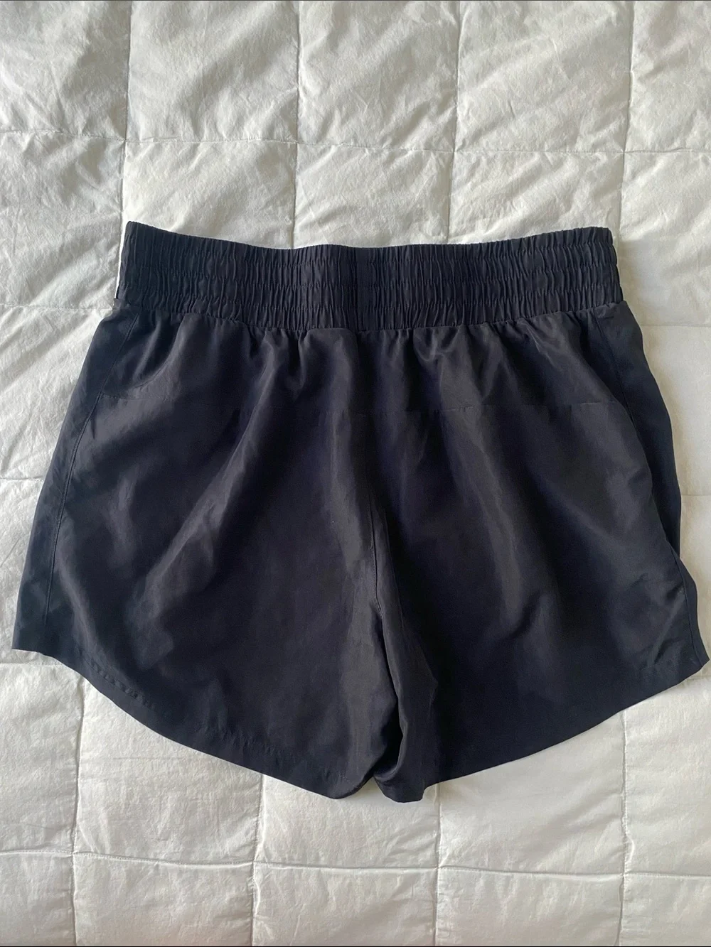 adidas Black Athletic Shorts with Elastic Smocked Waist
